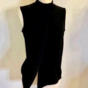 Calvin Klein Sleeveless Mock Neck Zipper Top‎